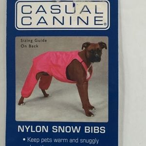 CASUAL CANINE PINK NYLON SNOW BIB MEDIUM OR XXS